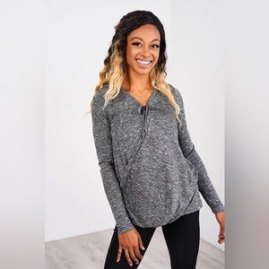 Latched Mama tie-front nursing sweater